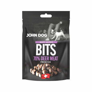 Przysmak dla psa Jeleń 70% Chapsy John Dog Soft Bites Bits 100 g