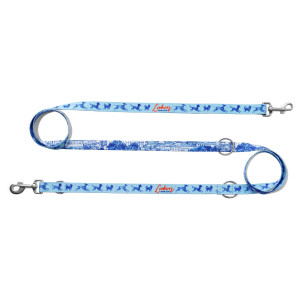 Smycz przepinana dla psa niebieska John Dog Lizbona 1,2-2,4 m - 1,5 cm