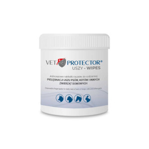 Czyściki do uszu dla psa i kota napalcowe Uszy - Wipes Vet Protector®50 szt.