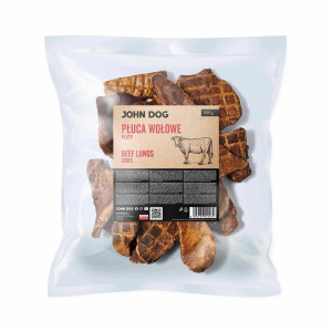 Naturalny suszony gryzak dla psa Płuca wołowe płaty 500 g