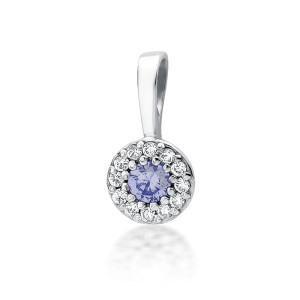 Złota zawieszka Z-443 z tanzanitem 0,15ct