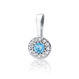 Złota zawieszka Z-443 z topazem 0,15ct