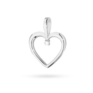 Złota zawieszka z brylantem serce S-25 0,005ct