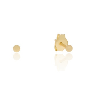 Złote kolczyki gładkie kulki 2 mm sztyfty pr. 585