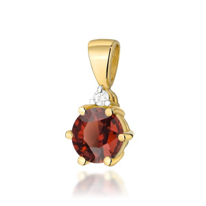 Złota zawieszka wisiorek Z076 Granat 0,60ct żółte złoto pr. 585