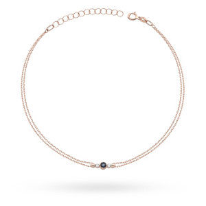 Bransoletka B005 Szafir 0,15ct różowe złoto pr. 585