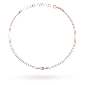 Bransoletka B005 Tanzanit 0,15ct różowe złoto pr. 585