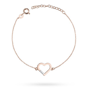 Bransoletka B008 z diamentami różowe złoto pr. 585