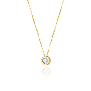 Złoty naszyjnik C016 z diamentami żółte złoto pr. 585
