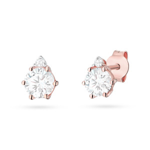 Złote kolczyki K0076 Diament Laboratoryjny 2 x 0,50ct różówe złoto pr. 585