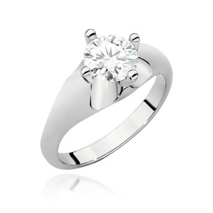 Złoty pierścionek W545 Diament 1,00ct białe złoto pr. 585