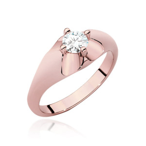 Złoty pierścionek W545 Diament 0,40ct różowe złoto pr. 585