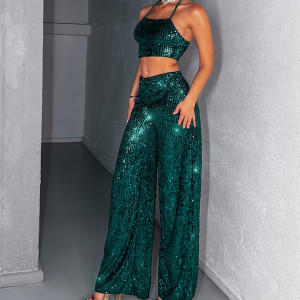 The Jenissa AW26 Σετ Τοπ/Παντελονα - EMERALD - xs