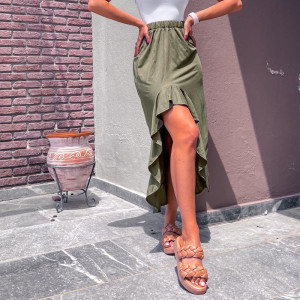 BAZAAR - The Darfalina Skirt - ΧΑΚΙ - s/m