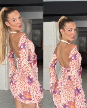 BAZAAR - The Palmera Beach Mini Dress SS25 - ΛΕΥΚΟ - l/xl
