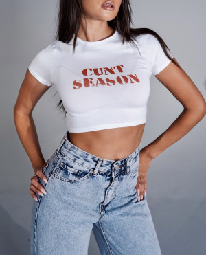 BAZAAR - The Cunt AW26 Τοπ Μπλουζα - ΛΕΥΚΟ - l/xl