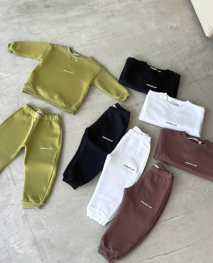 The Kibo AW26 Παιδικο Σετ Φουτερ - BROWN - 4-5