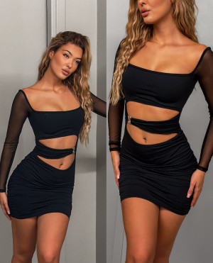 The Talika AW26 Φορεμα Μινι - ΜΑΥΡΟ - l/xl