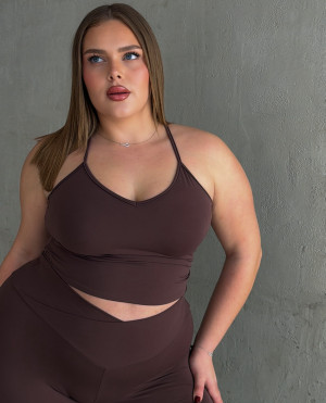 Μπλουζα Αμανικη Rosie SS26 PowerPlay Collection - BROWN - xl/xxl