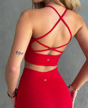 Μπλουζα Αμανικη Rosie SS26 PowerPlay Collection - ΚΟΚΚΙΝΟ - l/xl