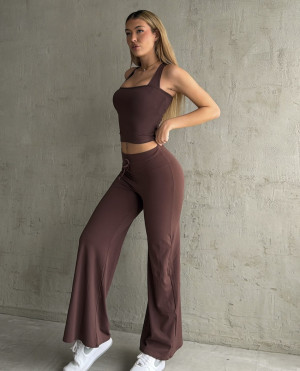 Παντελονα Natalie SS26 PowerPlay Collection - BROWN - xl/xxl