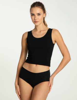 Figi Cotton Mood Maxi Czarne – bawełniane figi z wysokim stanem