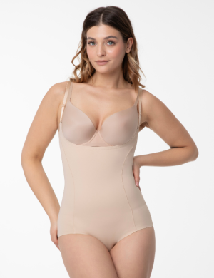 Body modelujące - 219 Basic Body Open Bust - body wyszczuplające pod biust - beżowe