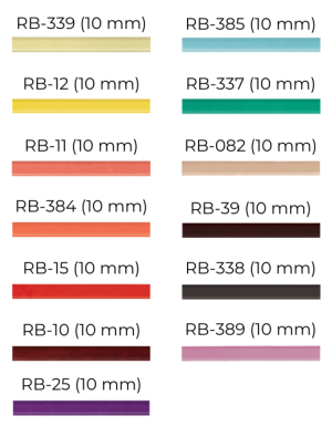 Ramiączka kolorowe gładkie 10 mm - materiałowe ramiączka - różne kolory