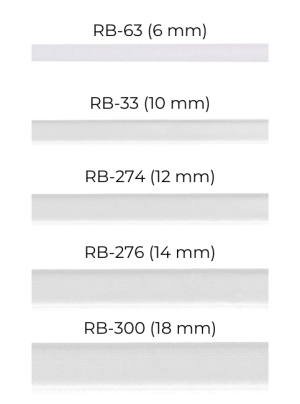 Ramiączka klasyczne gładkie - materiałowe ramiączka - białe