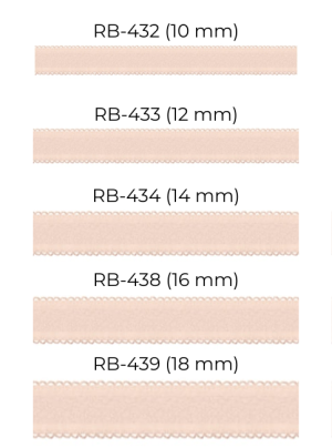 Ramiączka z koronką - materiałowe ramiączka ozdobne - beżowe