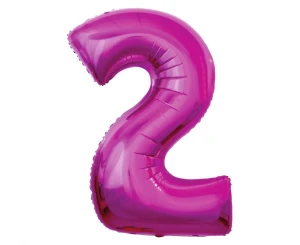 Balon foliowy "Cyfra 2", różowa, 92 cm