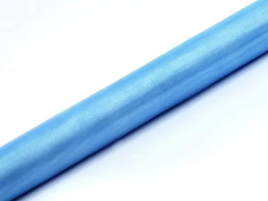 Organza gładka błękitna 0,36 x 9 m