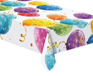 Obrus papierowy Sparkling Balloons złoty 120 x 180 cm