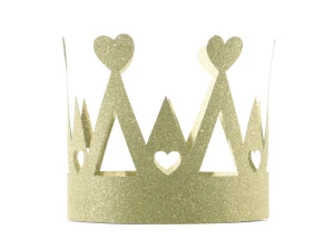 Korona Sweet Love złota, wysokość 12 cm, obwód 42 cm, do samodzielnego złożenia
