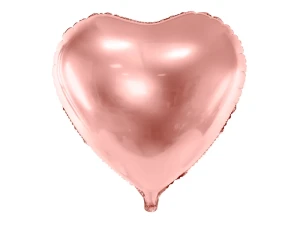Balon foliowy Walentynki Serce różowe złoto 61 cm
