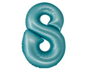 Balon foliowy Smart Cyfra 8 matowy jasnoniebieski 76 cm