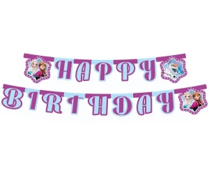 Baner Kraina Lodu Northern Lights Happy Birthday