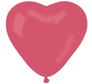 Balon lateksowy Walentynki Serce Pastel czerwony