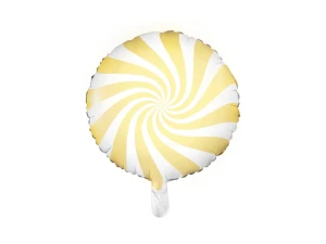 Balon foliowy Cukierek jasnożółty 35 cm