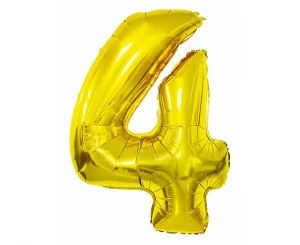 Balon foliowy Smart Cyfra 4 złoty 76 cm