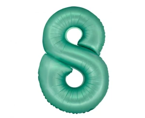 Balon foliowy Smart Cyfra 8 matowy miętowy 76 cm