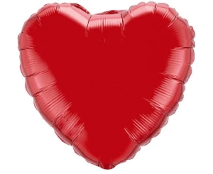 Balon foliowy Serce czerwony 10 cm