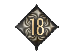 Balon foliowy 18 urodziny Happy 18 Birthday 46 x 46 cm