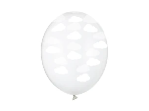 Balon lateksowy Chmurki Crystal przezroczysty 30 cm