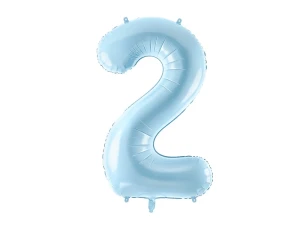 Balon foliowy Cyfra 2 jasnoniebieski 86 cm