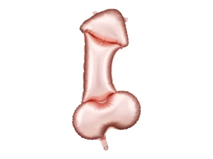 Balon foliowy Penis różowe złoto 55,5 x 112 cm