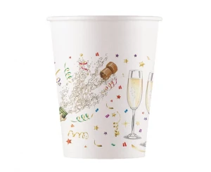 Kubeczki papierowe Sparkling Celebration szampańskie 200 ml 8 szt.