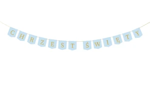 Baner Chrzest Święty jasnoniebieski 2 m