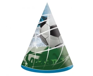 Czapeczki papierowe Soccer Fans 6 szt.