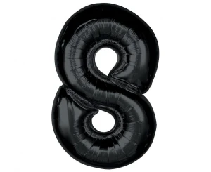 Balon foliowy Smart Cyfra 8 czarny 92 cm